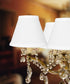 3x6x5 Small White Linen Clip-On Lampshade - for Chandelier Elegance