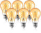 A60 LED Bulb 6W Dimmable, 60 Watt Equivalent, E26 Base, Warm Yellow 2200K, 600 Lumen, 6 Pack, Amber Glass Antique