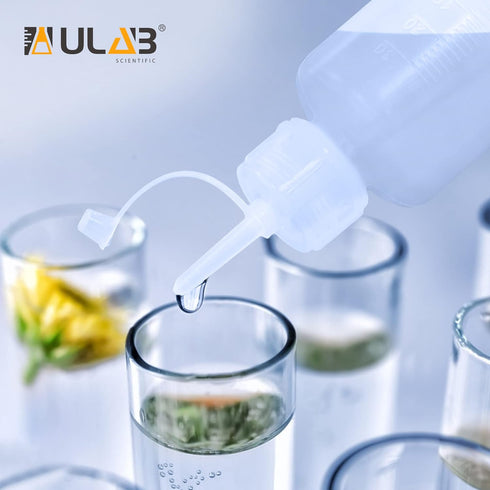 ULAB 12pcs Vol.125ml/4.2oz Drop Dispensing Bottles - LDPE Material, Laboratory Drip Bottle, Watercolor Pigment Bottle
