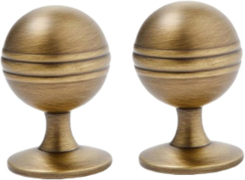 SANCHAKOU Gold Cabinet Knobs 2 Pack Bedside Table Bronze Wardrobe Round Handle Shoe