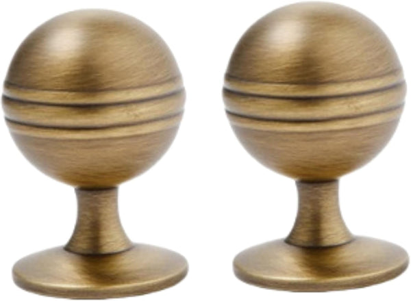 SANCHAKOU Gold Cabinet Knobs 2 Pack Bedside Table Bronze Wardrobe Round Handle Shoe