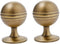 SANCHAKOU Gold Cabinet Knobs 2 Pack Bedside Table Bronze Wardrobe Round Handle Shoe