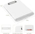 Clipboard with Storage, 8.5x11" Heavy Duty Plastic Clipboards with Pen Holder and A4 Legal Paper Folder, White