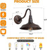 9.8" E26 Outdoor Wall Light, Iron Art Gooseneck Wall Lanterns, Retro Barn Lights, Indoor and Outdoor Wall Mounted