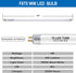 Wesome Lighting 12 inch F8T5 21 inch F13T5 Set Bulbs, 3000K, Bulb Counter and Warm White LED Replacement Replace