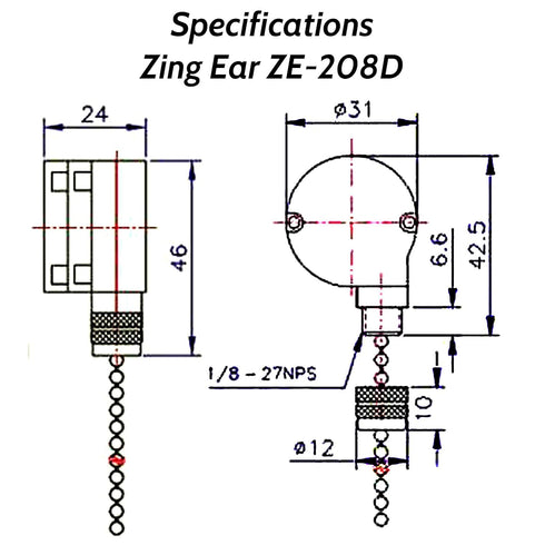 Txelegant ZE-208D 3 8 3A 250VAC 6A 125VAC 3PCSGolden Zing Ear Pull Chain Switch Speed Wire Cord Control Ceiling Fan