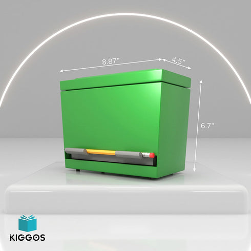 Green Stainless Steel Pencil Dispenser Holder with 6 Beautiful Stickers for Classroom, Home Office (Pencils Not