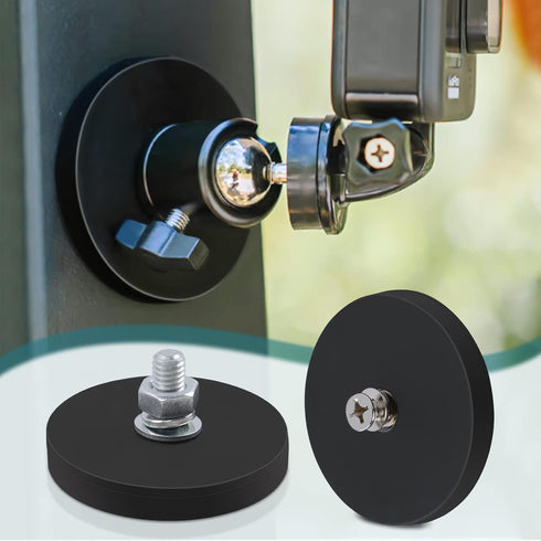 8 M4 22 MM Pcs Rubber Coated Magnets, Bolt on Magnets with Male Threaded Studs and Nuts, Strong Flag Neodymium Magnet