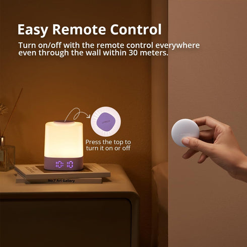 4000mAh Dimmable, 3 Lyridz LED Nursery Night Light with Clock, Portable Breastfeeding Table Lamp for Baby with Remote