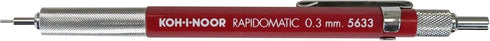 Koh-I-Noor Rapidomatic Mechanical Pencil, 3mm Lead, Red, 1 Each (5633)