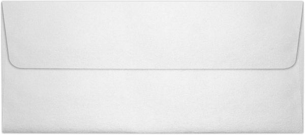 LUXPaper #10 Business Envelopes, Peel & Press, 4 1/8" x 9 1/2", Crystal Metallic, 50 Qty