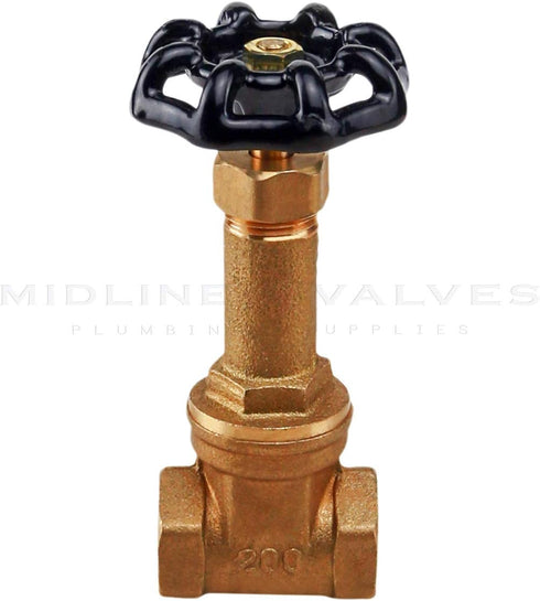 Everflow Supplies 44122-NL 1/2" Long Bonnet Gate Valve with Female Threaded IPS Connections
