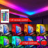Meruido 5V 24 1m 5050 2835 DC Key IR Remote Controller with USB Inline IR Controller for RGB LED Light Strip