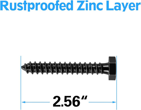 MOUNTUP Lag Bolt Kit for TV Wall Mount, M8×65mm Lag Bolt & Washer for Wood Stud, Plastic Anchors for Concrete Wall