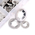 Hilitchi 180 Piece 304 Stainless Steel Internal Tooth Starlock Washers Assortment Kit - 7 Sizes