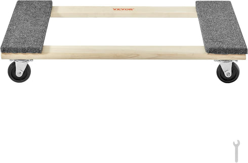 1000 lbs 18" 30", 4 3 1 Pack VEVOR Furniture Dolly, Load Capacity, x x PP Swivel Casters, Heavy Duty Hardwood Furniture