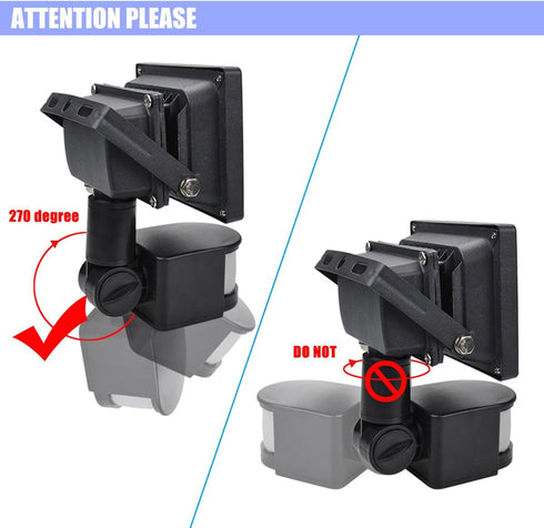 12V DC LED Motion Sensor Flood Light, 10W Mini IP65 Waterproof Outdoor Light, 900LM