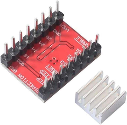 5pcs A4988 Stepper Motor Driver Pololu StepStick Module Board Red with Aluminum Heat Sink