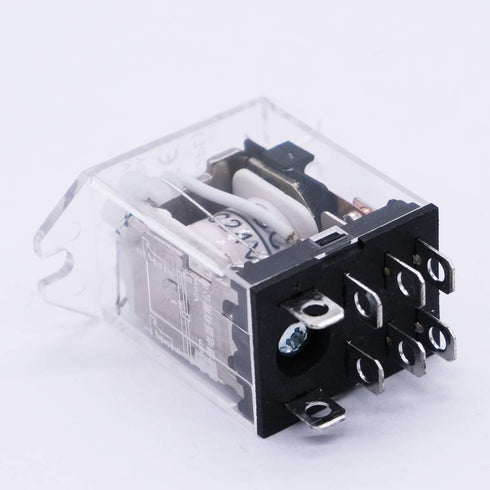 mxuteuk 2pcs DC 24V Coil Relay 8 Pin 10A DPDT with LED Indicator Electromagnetic Power Relay
