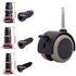 KYYQXSM Set 4 Brakes,2" 265lb,Double M8x38mm,with of Child Crib Caster Rubber Swivel Cot Castors with Furniture