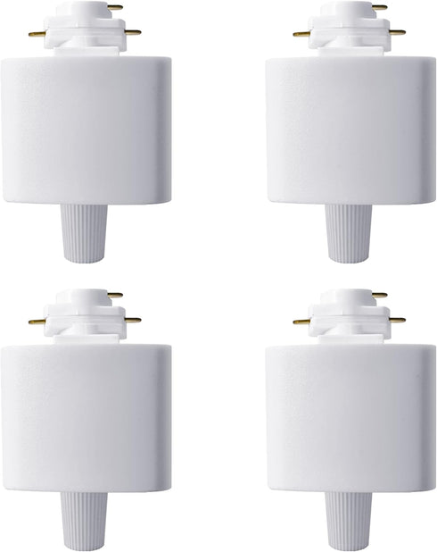 4-Pack White H-Type 3-Wire Track Light Adapter Connector Universal LED Track Lighting