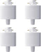 4-Pack White H-Type 3-Wire Track Light Adapter Connector Universal LED Track Lighting