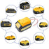 2 Packs Upgrade for DeWALT Battery Adapter Power Source Mount for Dewalt 20V Battery Adaptor Dock with Wires Battery Converter Connector DIY Power Wheel Adapter Truck Robotics Toys