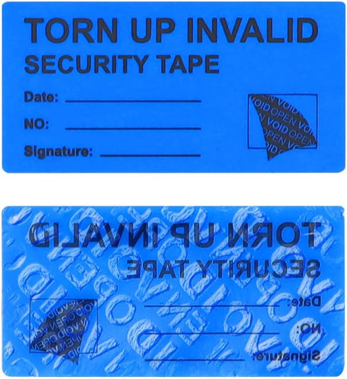 Solitary Walker 100Pcs Tamper Evident Security Void Stickers, 1x2 inch Blue Tamper Proof Labels