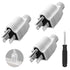 Nema 5-15P Replacement Plugs, 3 Pack Extension Cord Ends with Screwdriver, 3 Prong Replacement Plug, White