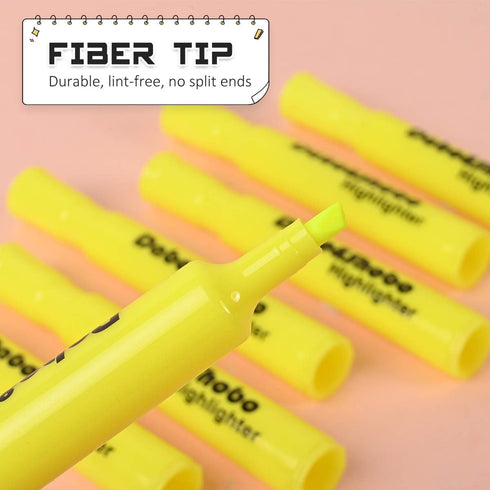 Dabo&Shobo Yellow Highlighter - 24 Pack, Bright Color, Chisel Tip for Adults Kids Highlighting in Home School Office