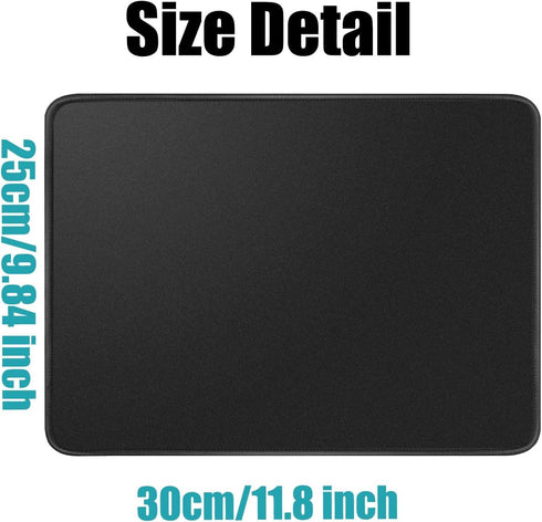 Generic 2Pcs 11.81 9.84 Inch, Waterproof Non-Slip Black Mouse Pad x Mouse Pad for Home, Office, and Gaming, Smooth