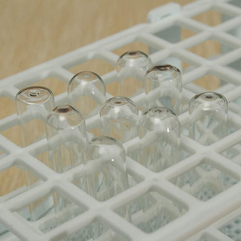 Plastic Test Tube Rack, Detachable Holder Storage Stand, Holds 60 for 16mm Dia. Tubes, White