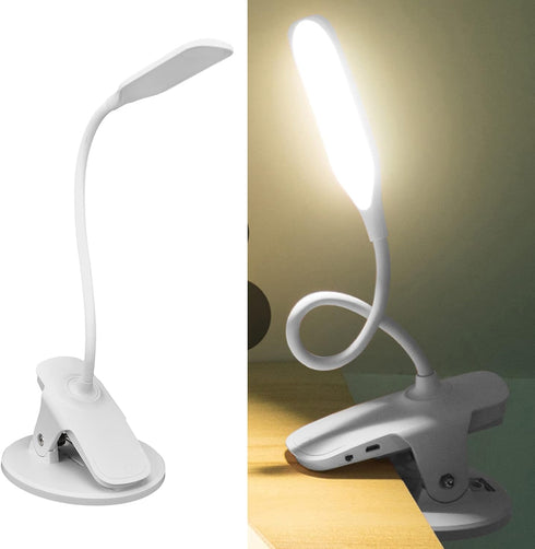 Topyond Desk Lamp with Clamp, 360 Adjustable USB Clip Light, Eye Caring