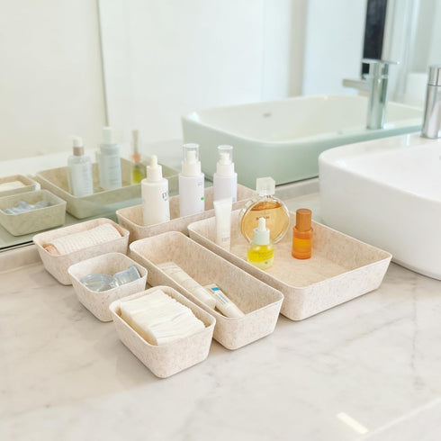 TTUGTTUG 8-Piece Set 4-Sizes, Felt Drawer Organizer in Made from Eco-Friendly Material for Vanity, Makeup, Desk