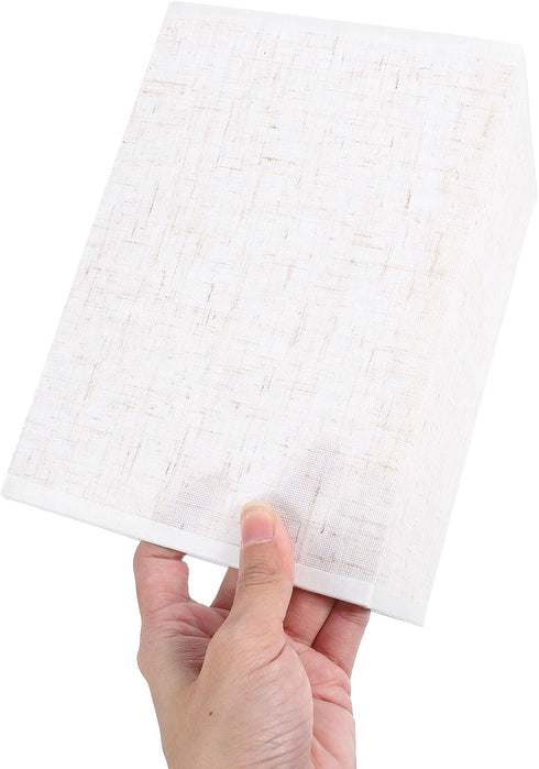 5.5"x7.86" DECHOUS Linen Lampshade, Rectangular Lamp Shade Beige Boho Lampshade Replacement, Small Lamp Shade Lamp