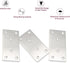 50PCS Plates,3-1/8''304 Fixing-Silver,3.15X1.57X0.08IN Flat Mending Heavy Duty Stainless Steel Straight Mending Joining