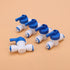 5 Pack Tee Quick Connect Valve 19mm to 6.5mm + 5 Pack 6.5mm Ball Valve for PE Pipes, 10M 1/4" Water Supply Tube