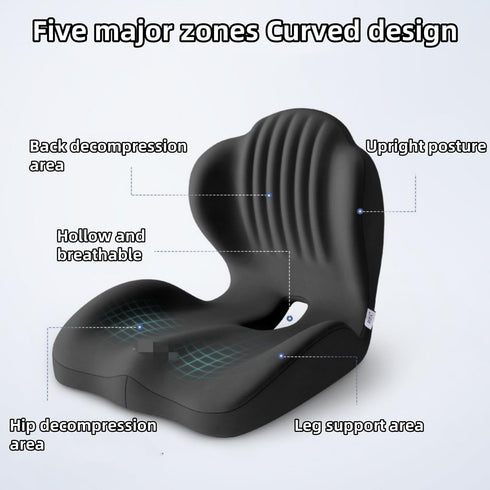 Generic 2-in-1 Back and Seat Cushion with Lumbar Support,Memory Foam L-Shaped Integrated Seat Cushions L-Shaped
