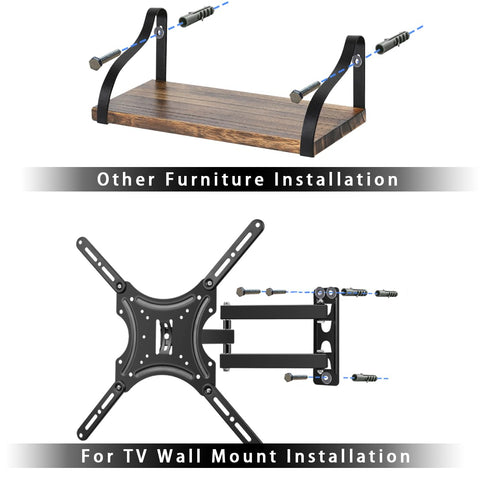 Drywall Anchors for TV Mount - Lag Bolt Kit with Concrete Wall Anchors M8 Lag Bolts