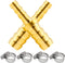 Beduan Brass Hose Barb Reducer, 5/8" to 3/8" Barb Hose ID, Reducing Barb Fitting Splicer Mender Union (Pack of 2)