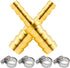 Beduan Brass Hose Barb Reducer, 5/8" to 3/8" Barb Hose ID, Reducing Barb Fitting Splicer Mender Union (Pack of 2)