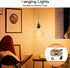 Zevnico 16.5FT E26 Pendant Light Kit, Hanging Lights with Plug in Cord & Switch, Hemp Rope Swag Socket Pendant Lamp