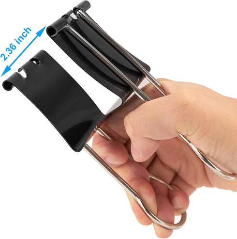 OWLKELA 2.4 inch Extra Jumbo Binder Clips 4 Pcs, Large Paper Clip, Big Paper Clamps, Binder Clips Large Size for Home, School and Office Supplies by OWLKELA