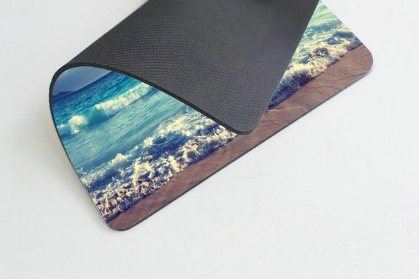 Seychelles Beach in Sunset Time Custom Design Mouse Pad - Large Non-slip Rubber Gaming Mat