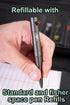 UZI Tactical Bolt Action Pen, Ultra Durable Aircraft Aluminum Ballpoint Writing Tactical Pen in Gun Metal