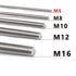 Feelers 304 Stainless Steel M6-1.0 Fully Threaded Rod, 250mm Length, Pack of 2