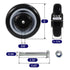 5" Set 4, 3/8" Shopping Cart Wheel Replacement Kit, Polyurethane Casters of Axle Diameter Wheels for Supermarket
