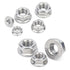 M8 x 1.25mm Serrated Flange Hex Lock Nuts, SpzcdZa 25pcs 304 Stainless Steel Metric Hex Flange Lock Nuts