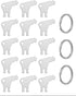 Paper Towel Dispenser Key, 15Pcs Universal Dispenser Key Compatible for Georgia Pacific