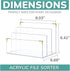 pbf Acrylic File Holder, Clear Desk Organizer with Gold Accents for Mail, Folders, and Magazines